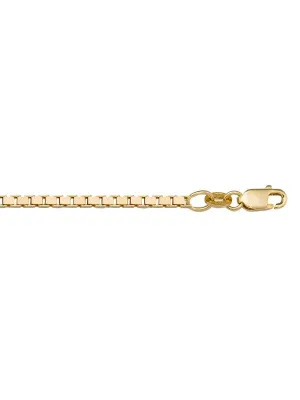 10K Yellow Gold 22" Heavy Box Link Chain