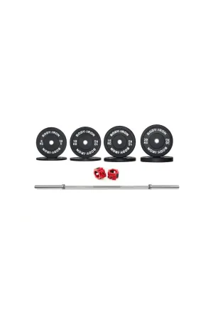 120kg Olympic Barbell & Bumper Plate Set