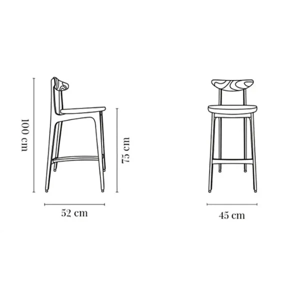 200-190 S/75 Mix Mid-Century Design Barstool