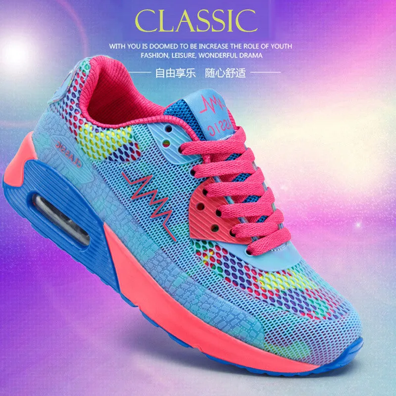 2016 Hot Breathable Women Running Shoes Girls Ladies Comfortable Platform Sport Shoes Sneakers Outdoor Movement Female