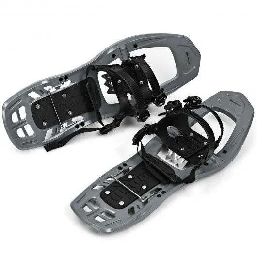 22 inch Lightweight All Terrain Snowshoes with Bag Anti-Slip-Gray