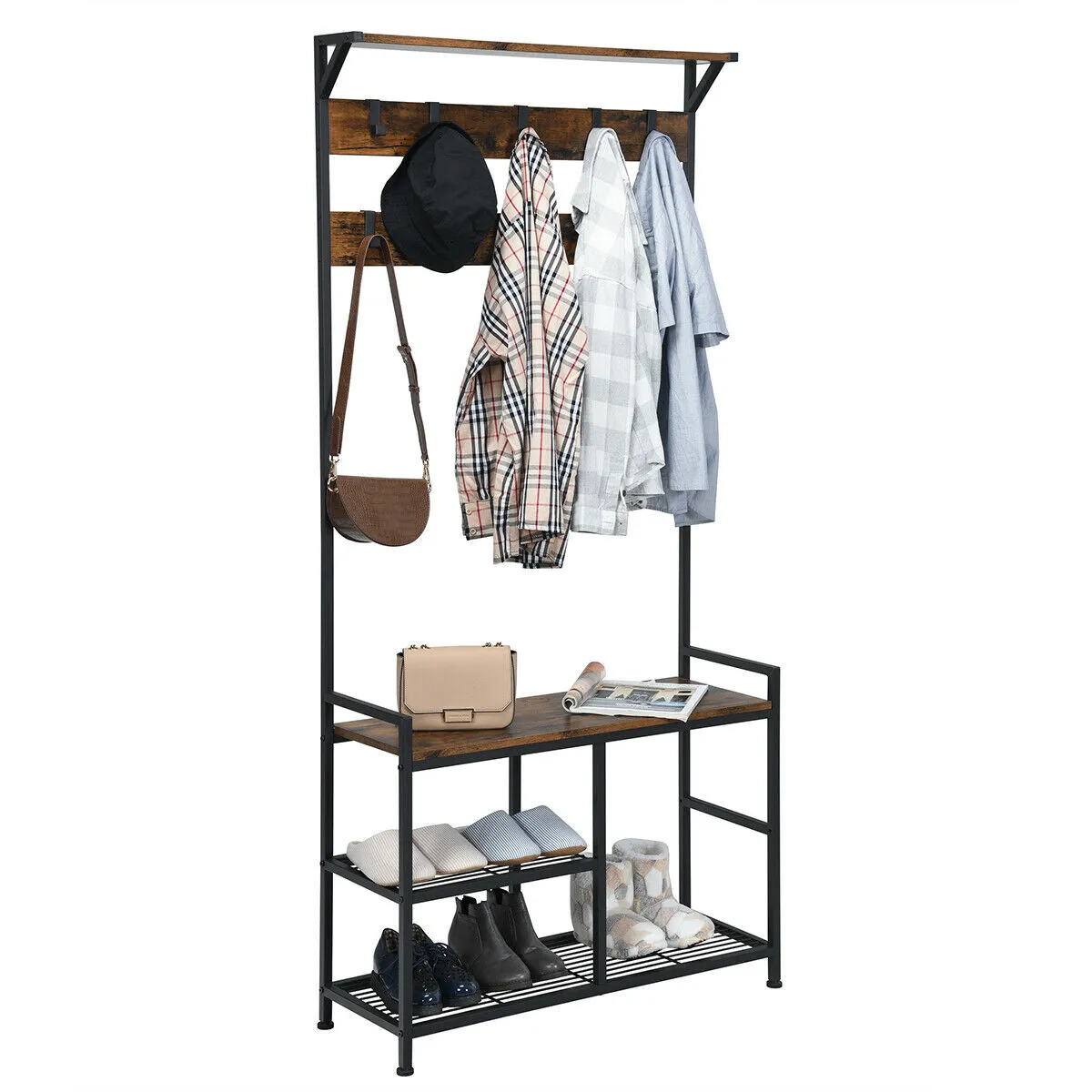 3-In-1 Industrial Styled Hallway Unit