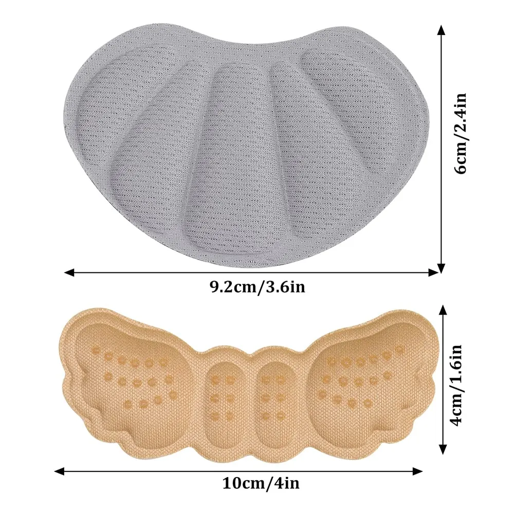 3 Pairs Heel Cushion Pads, Self-Adhesive Heel Grips Soft Anti-Slip Heel Cushion Inserts Heel Blisters Protectors for Women 3pairs