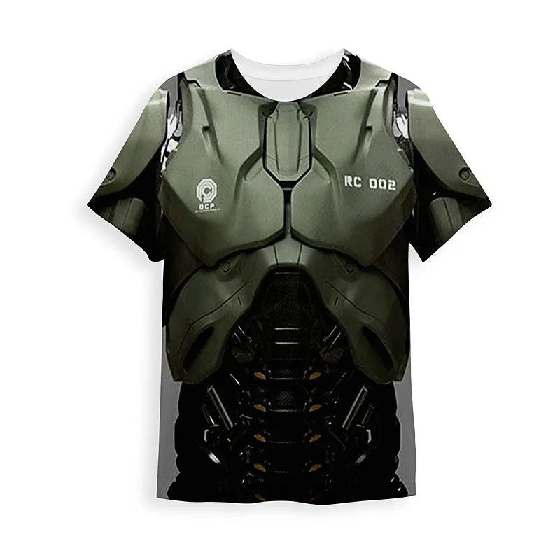 3D Print Armor Men's Black Tee - Breathable Moisture-Wicking Daily Wear Fashion T-shirt