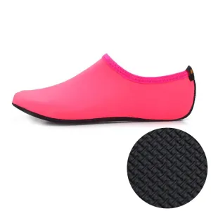 3mm Non-slip Rubber Embossing Texture Sole Solid Color Diving Shoes and Socks, One Pair, Size:XXXL (Pink)