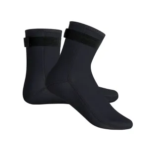 3mm Waterproof Long Beach Diving Socks Warm Non-slip Snorkeling Socks, Size: L(Black)