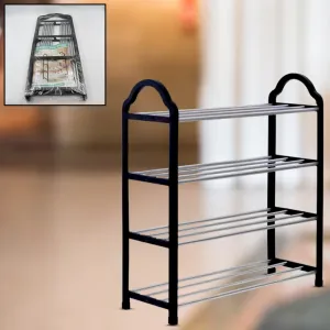 4 Layer Space?saving Shoes Show Rack Folding Shoe Rack (1 Pc)