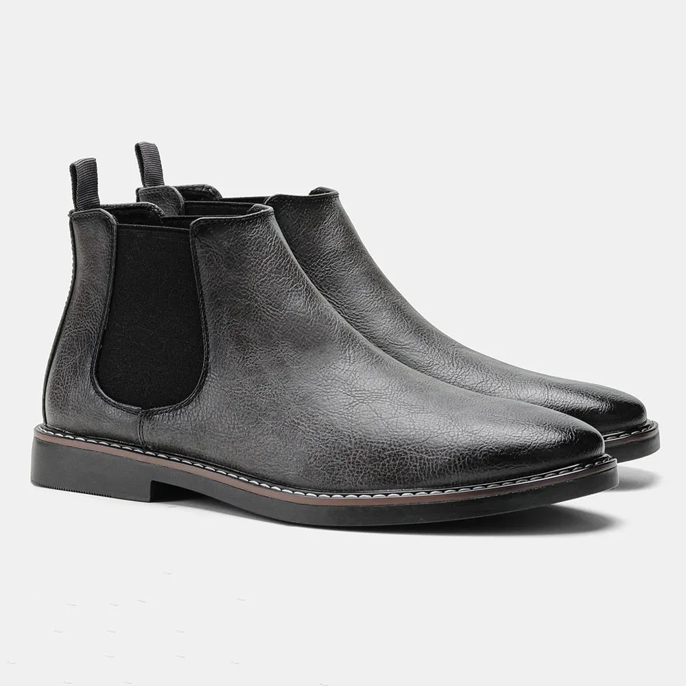 40-46 Men Chelsea ankle boots retro leather for Men