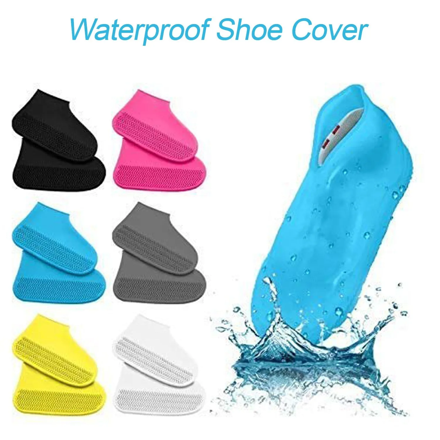 4867 Non-Slip Silicone Rain Reusable Anti skid Waterproof Fordable Boot Shoe Cover