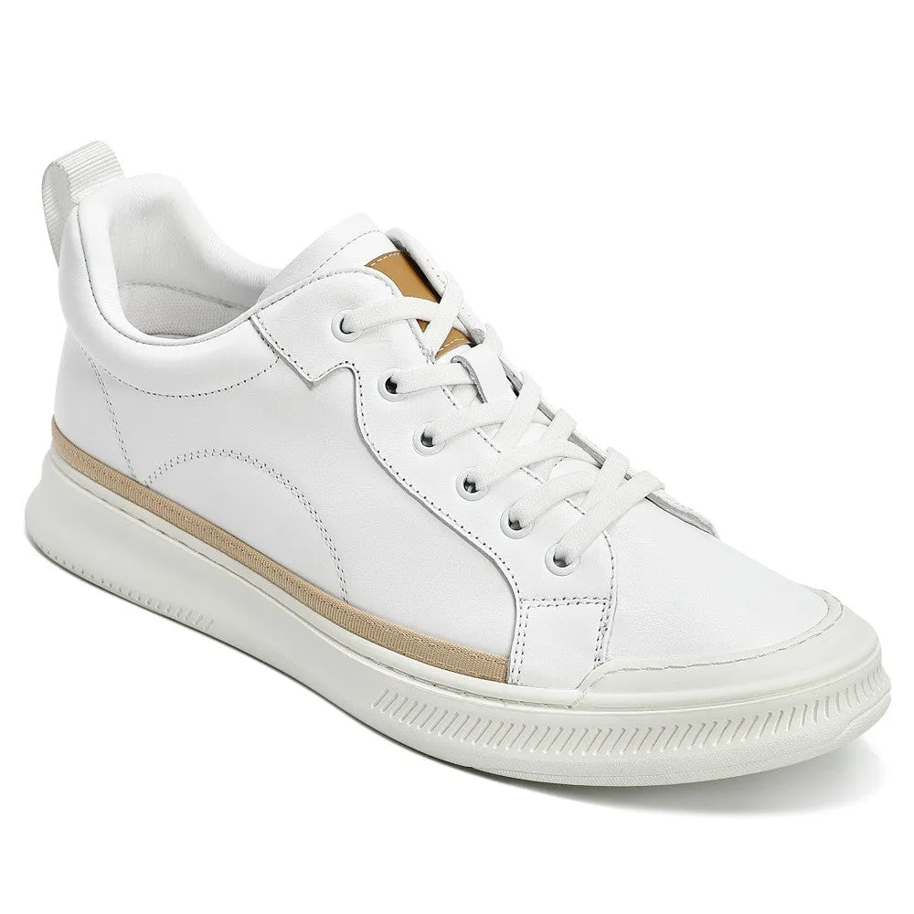 5 CM/1.95 Inches CMR CHAMARIPA White Leather Height-Increasing Men's Shoes