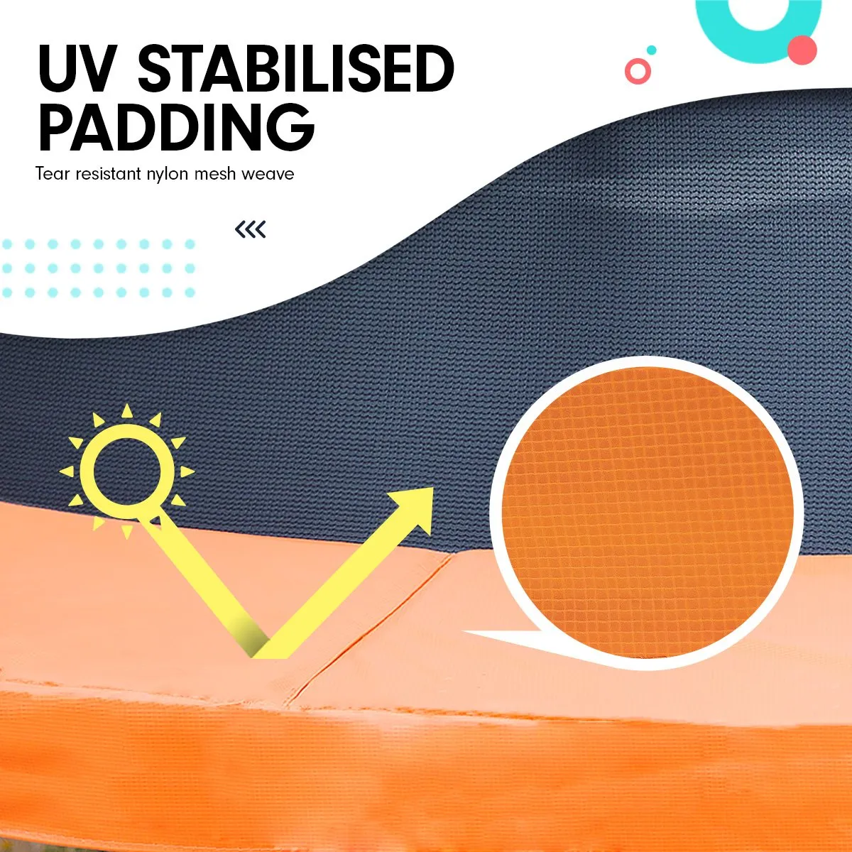 6ft UV-Stabilised Orange Trampoline with Safety Enclosure - Kahuna