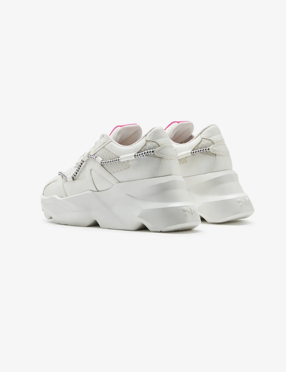 707 white mesh chunky sneaker