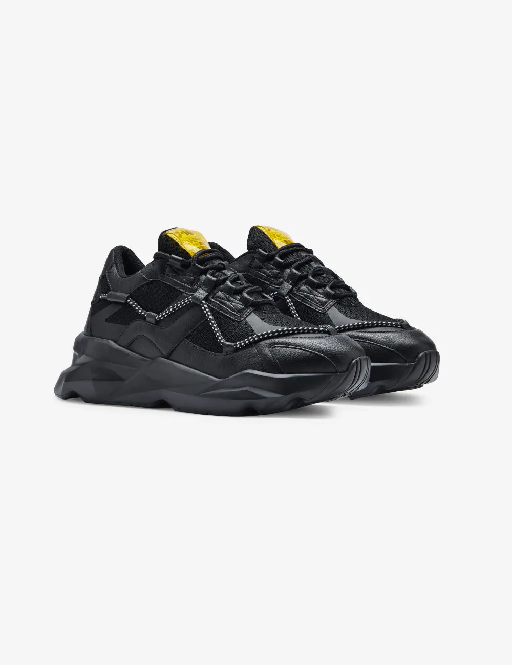 708 black mesh chunky sneaker