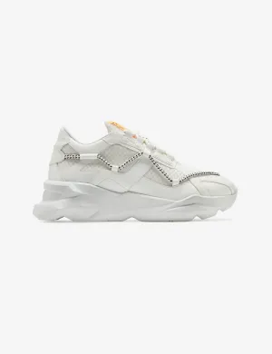 708 white mesh chunky sneaker