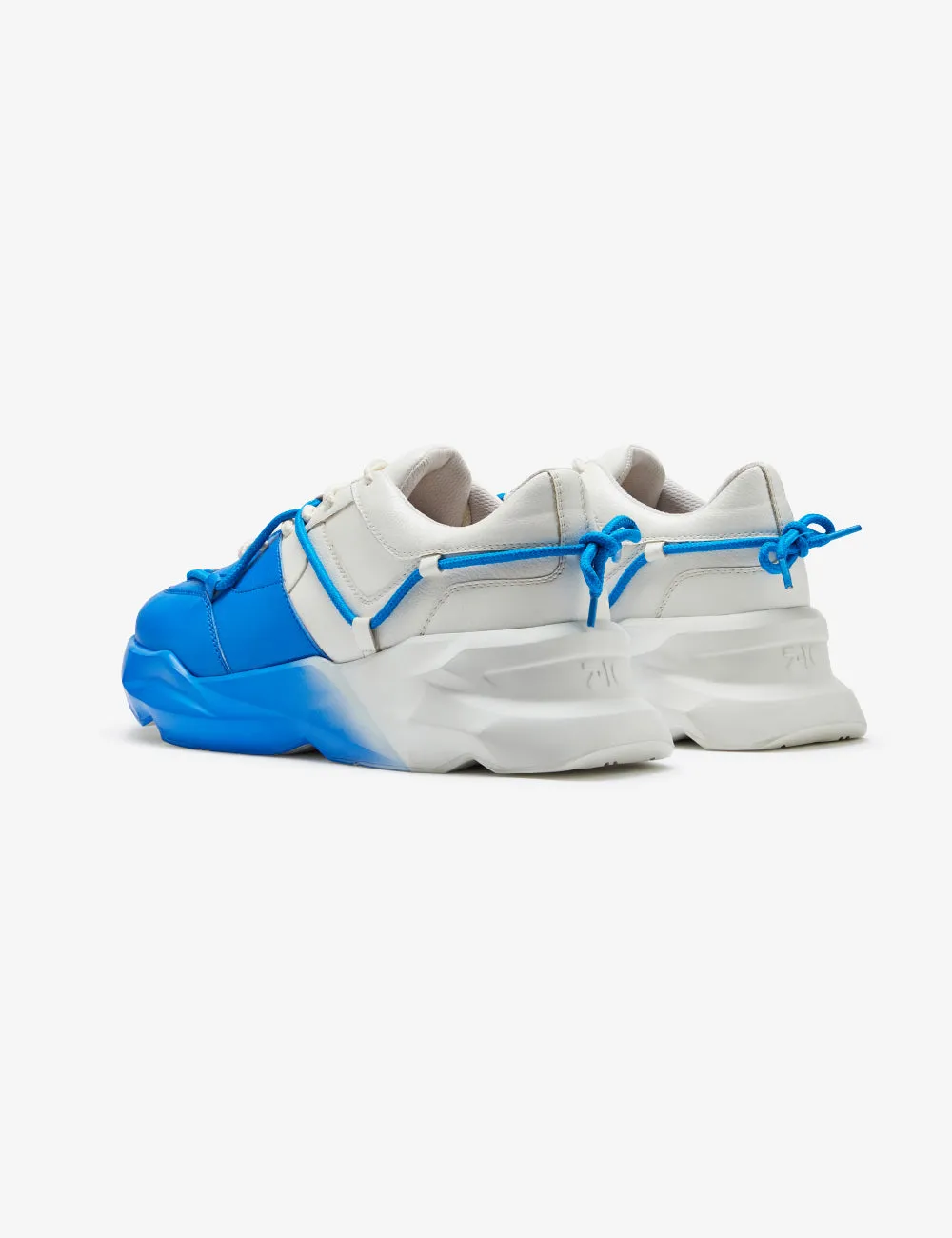 712 white blue spray chunky sneaker