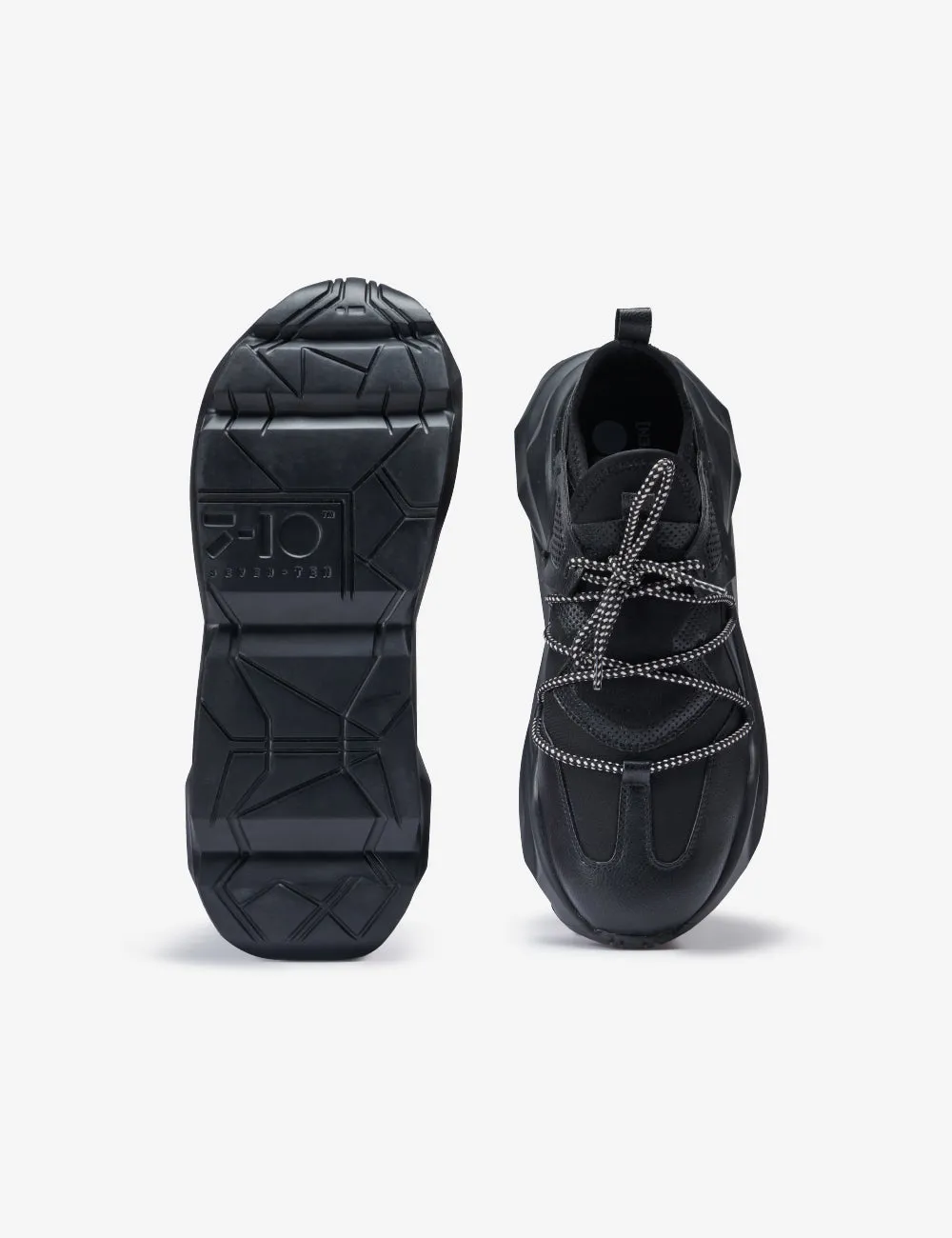 721 black exoskeleton chunky sneaker