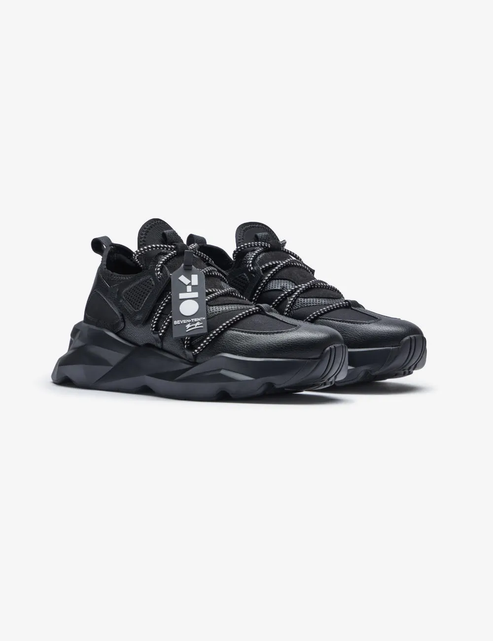 721 black exoskeleton chunky sneaker