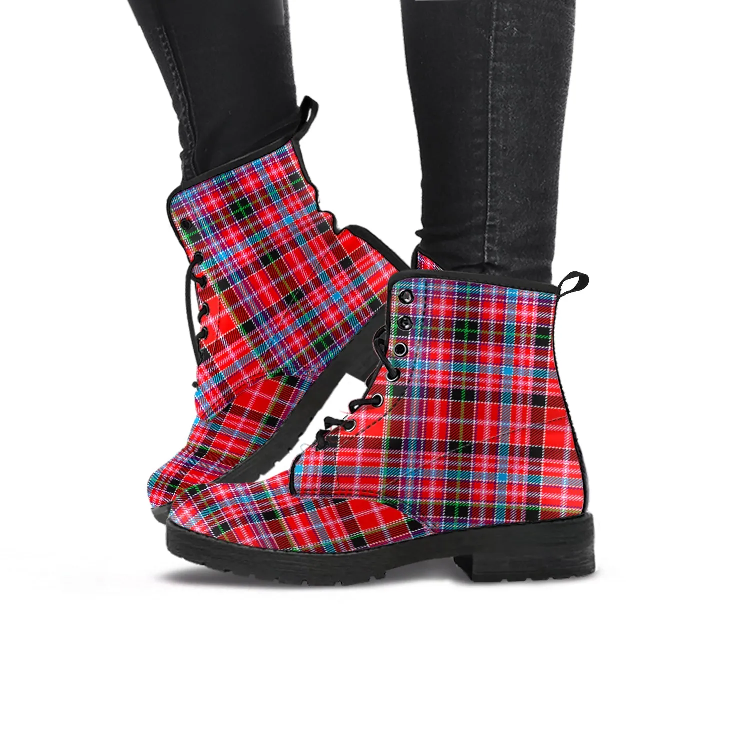 Aberdeen District Tartan Leather Boots