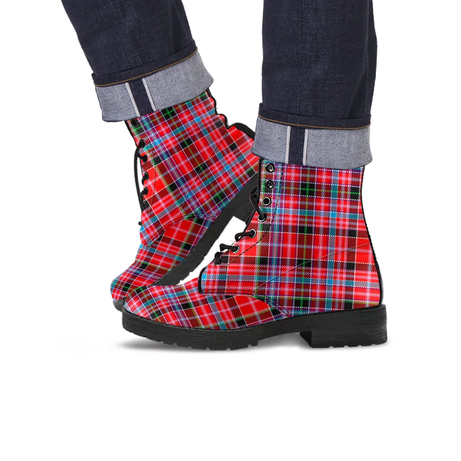 Aberdeen District Tartan Leather Boots