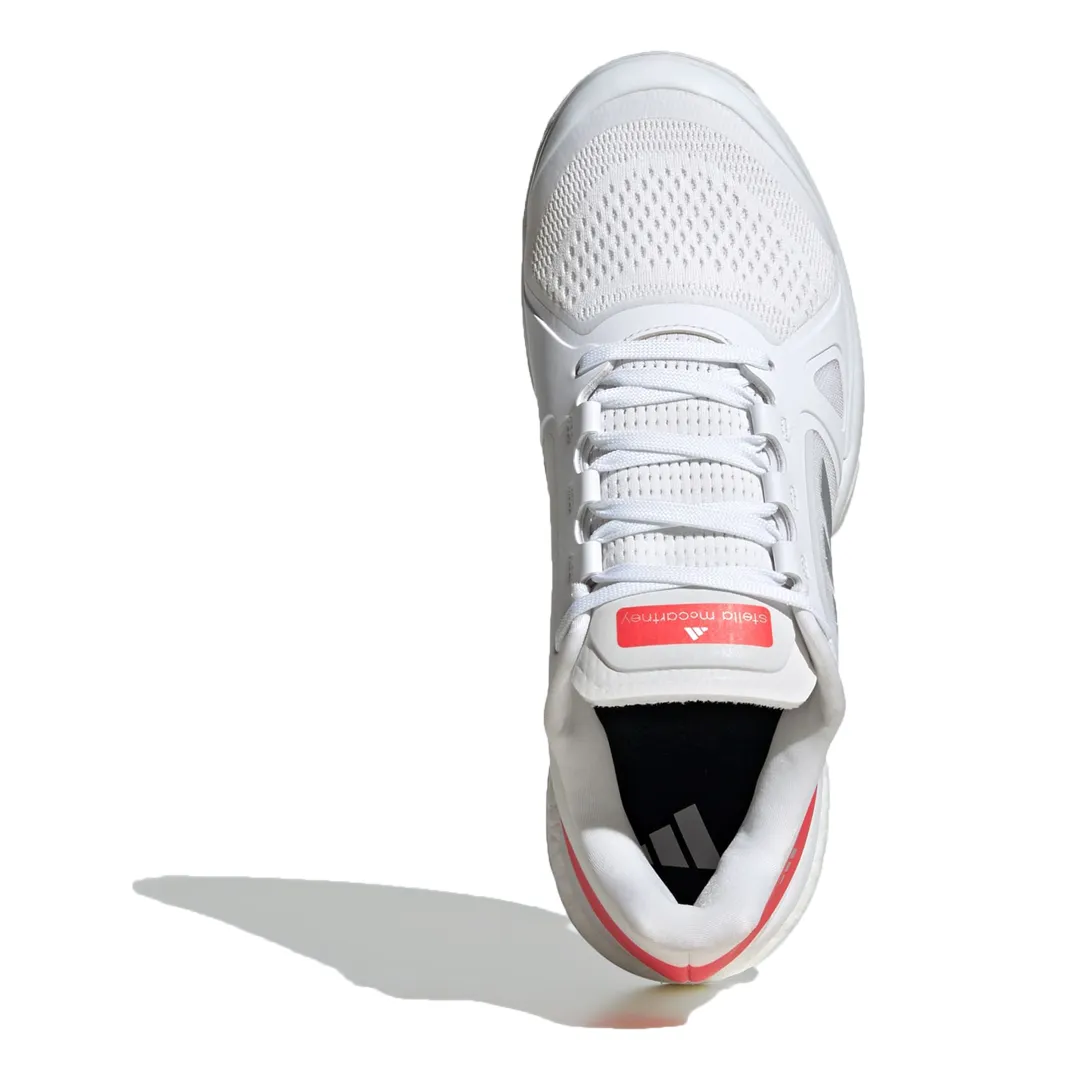 Adidas by Stella McCartney All Court Tennis Shoes (Ladies) - Cloud White/Silver Metallic/Lucid Red