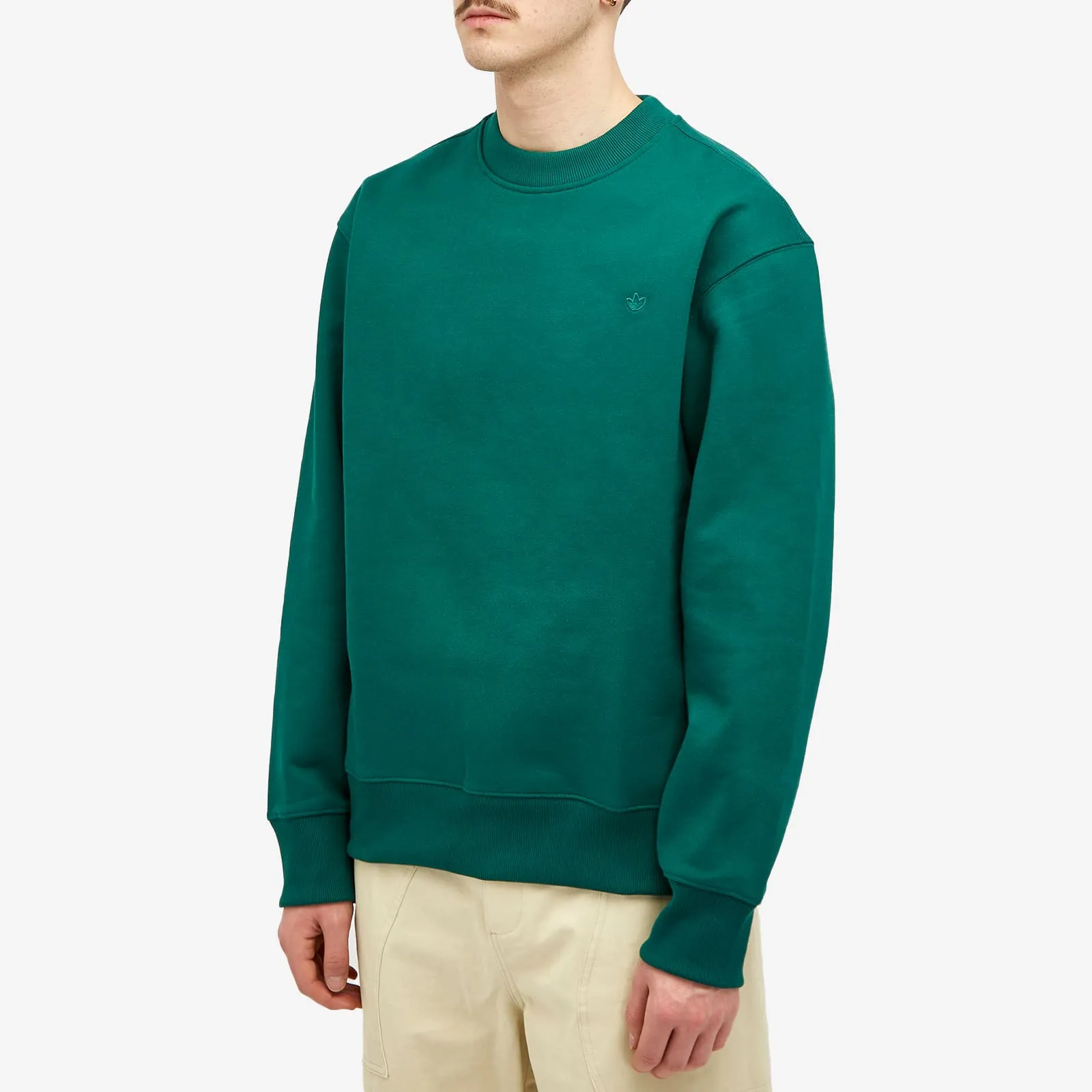 Adidas Premium Essentials Sweatshirt in Collegiate Green