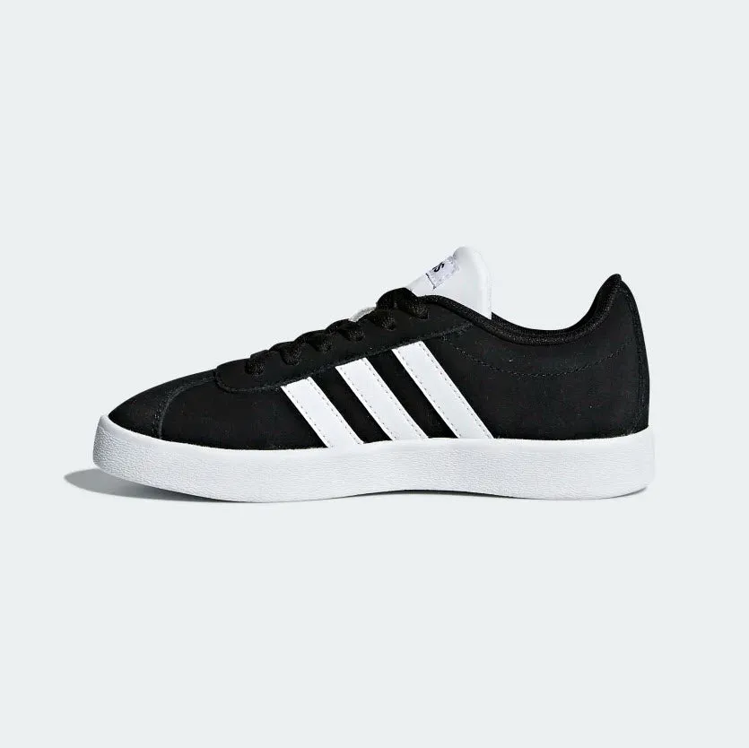 Adidas VL Court 2.0 Unisex Kid's Shoes Black/White DB1827