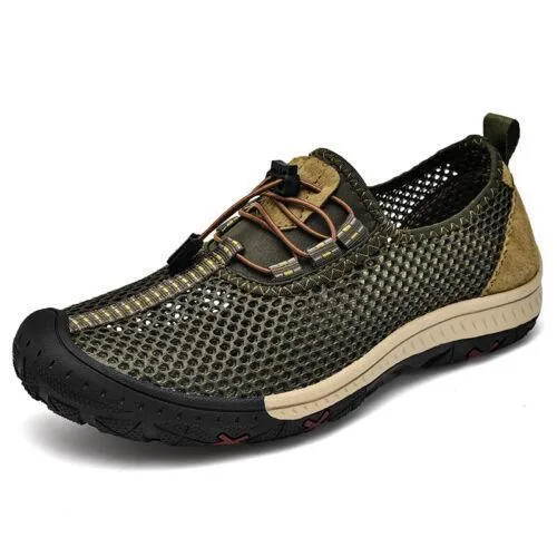 Adjustable Breathable Mesh Walking Shoes Lightweight Non-Slip