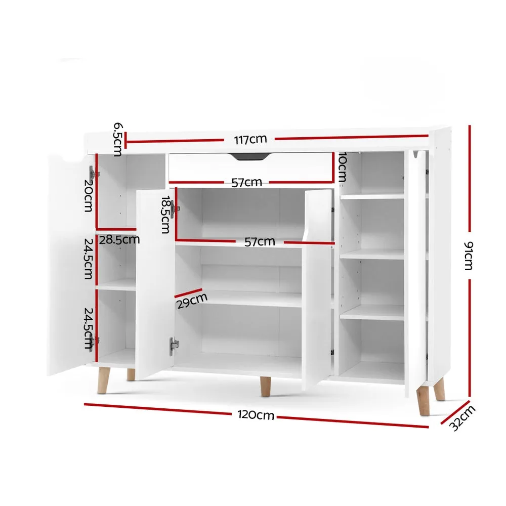 Adjustable Shoe Cabinet with Drawer, Stores 26 Pairs - Artiss