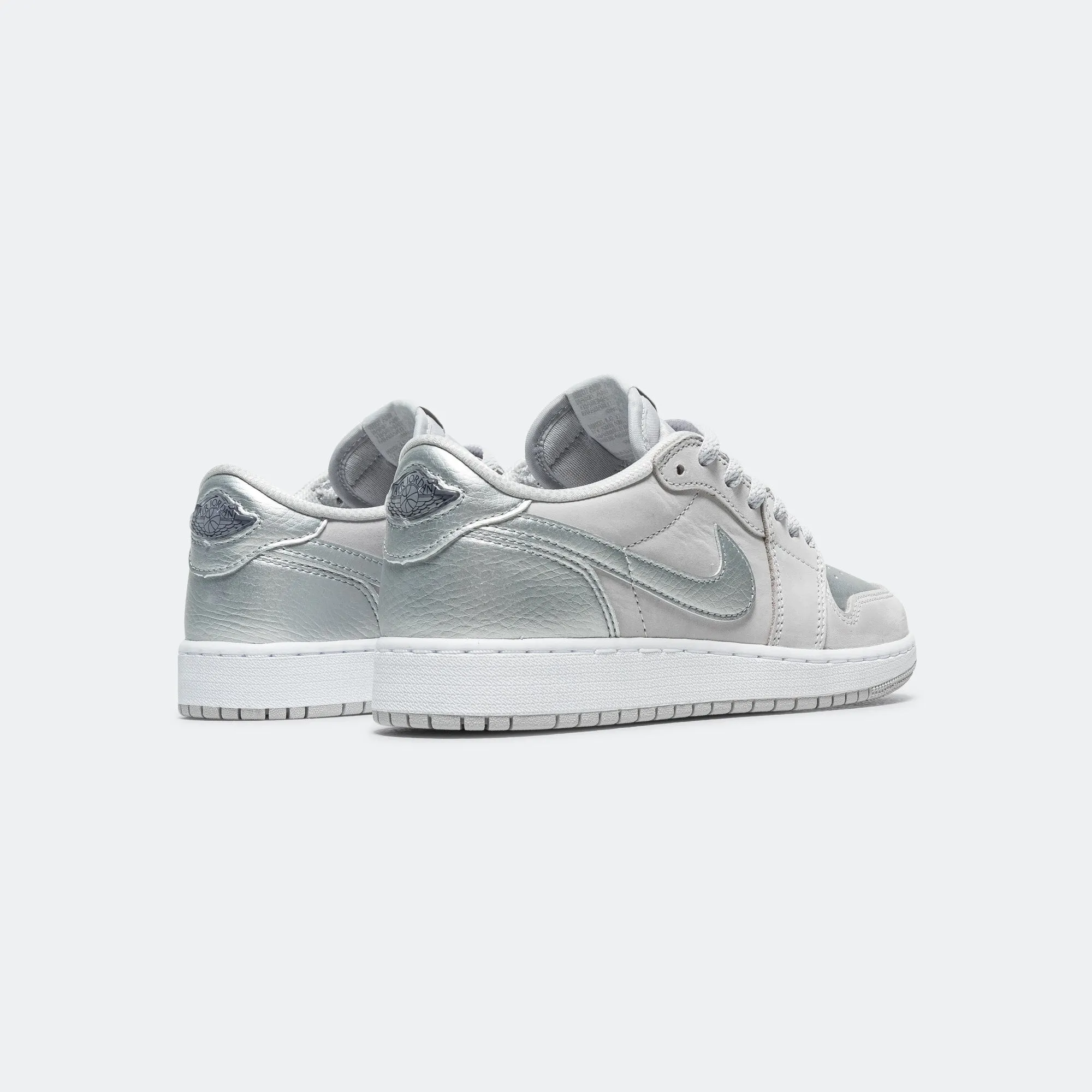 Air Jordan 1 (GS) Low - Neutral Grey/Metallic Silver-White