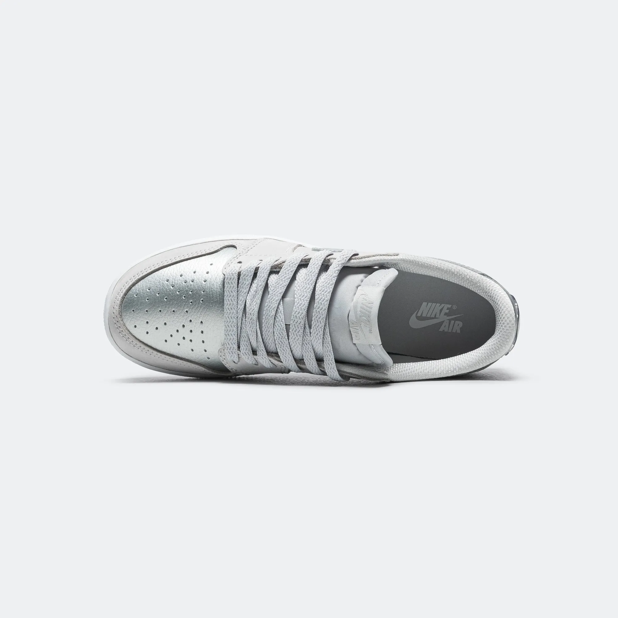 Air Jordan 1 (GS) Low - Neutral Grey/Metallic Silver-White