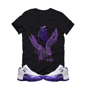 Air Jordan 12 GS Pro Purple Black T (Heart And Hands)