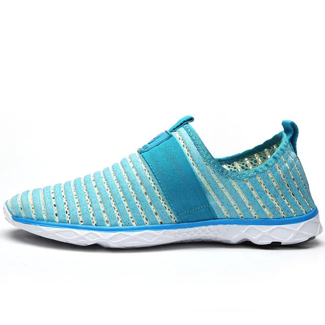 Aleader 2017 New Breathable Mens Shoes Summer Slip On Beach Shoes Flat Ladies Walking Water Shoes Mesh Casual Shoes zapatillas