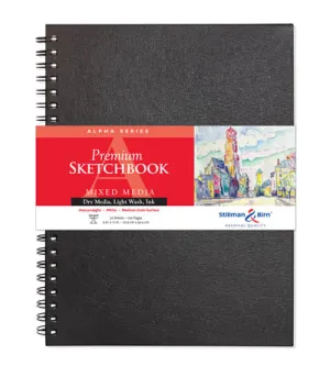 Alpha Series Premium Hard-Cover Wire Bound Sketch Books