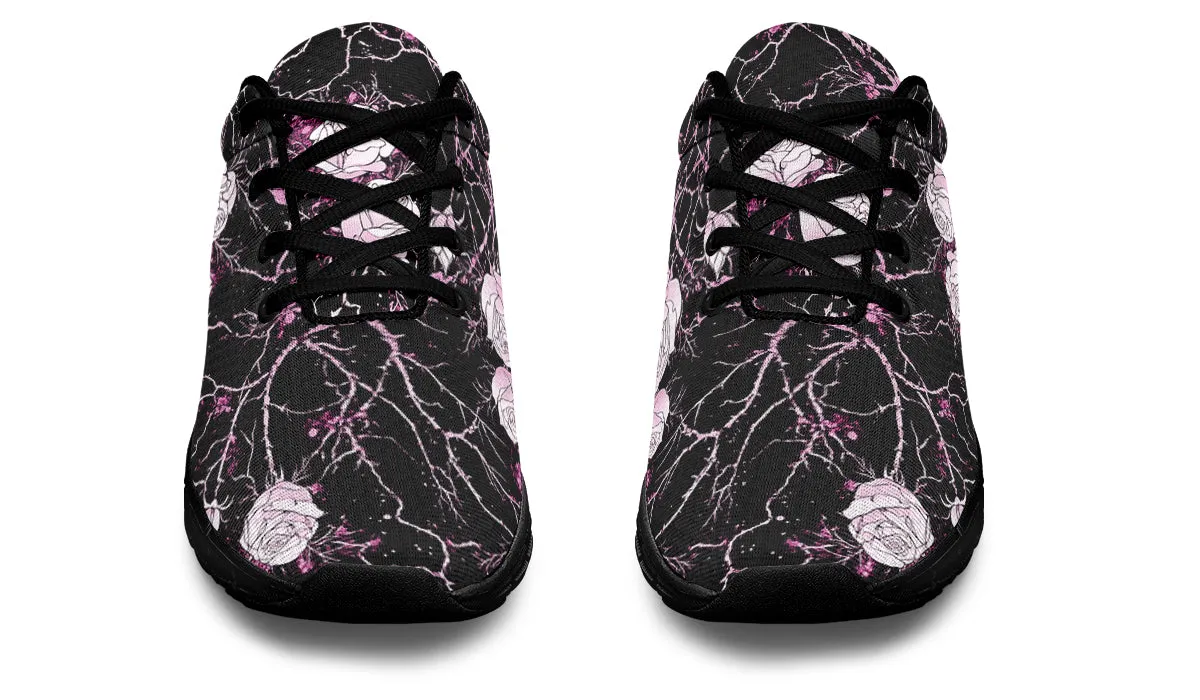 Amethyst Kintsugi Rose Athletic Sneakers - Light Breathable and Comfortable Sports Shoes with Anti-Slip Soles