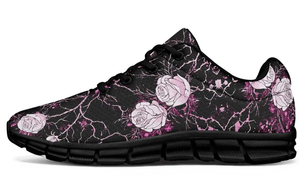 Amethyst Kintsugi Rose Athletic Sneakers - Light Breathable and Comfortable Sports Shoes with Anti-Slip Soles