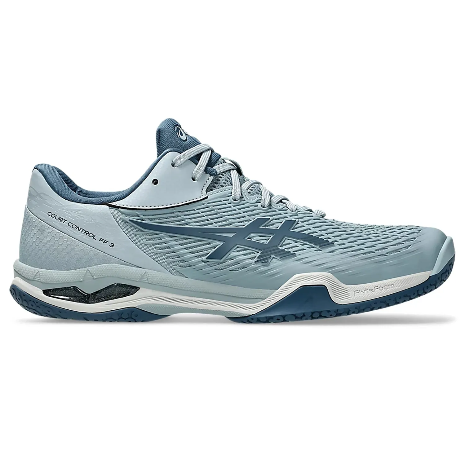 Asics Court Control FF 3 Men's Badminton Shoe, Dolphin Grey/Vintage Indigo