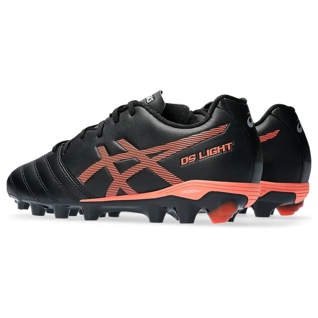 Asics DS Light Junior Football Boot Black/Flash Coral