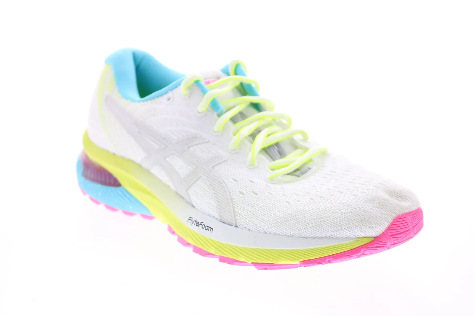 Asics Gel-Cumulus 1012A945 Womens White Mesh Lace Up Athletic Running Shoes