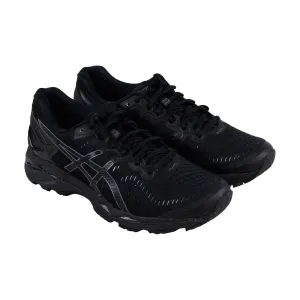 Asics Gel Kayano 23 T646N-9099 Mens Black Canvas Lace Up Athletic Running Shoes