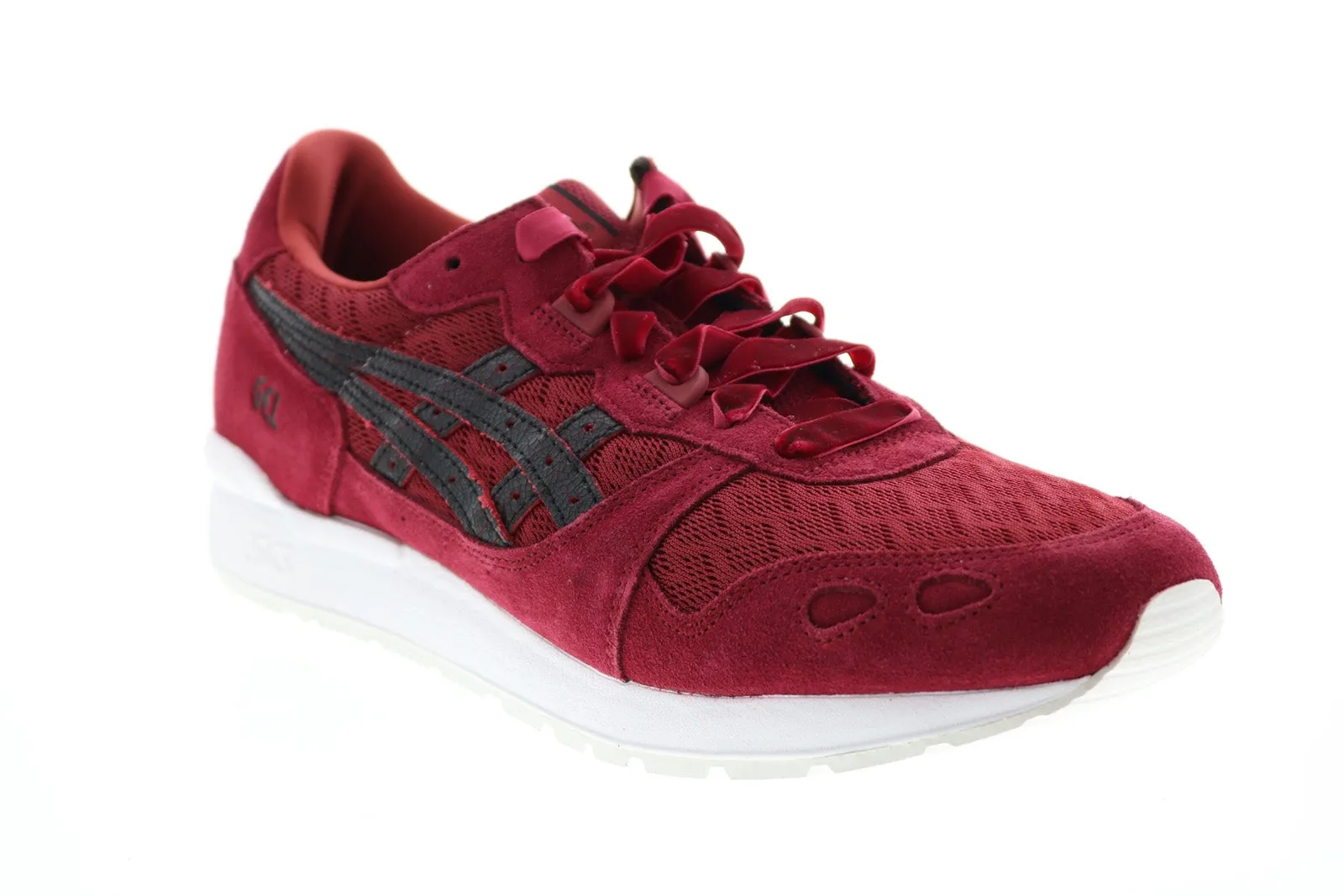 Asics Gel-Lyte H8D5L Womens Burgundy Suede Lace Up Lifestyle Sneakers Shoes