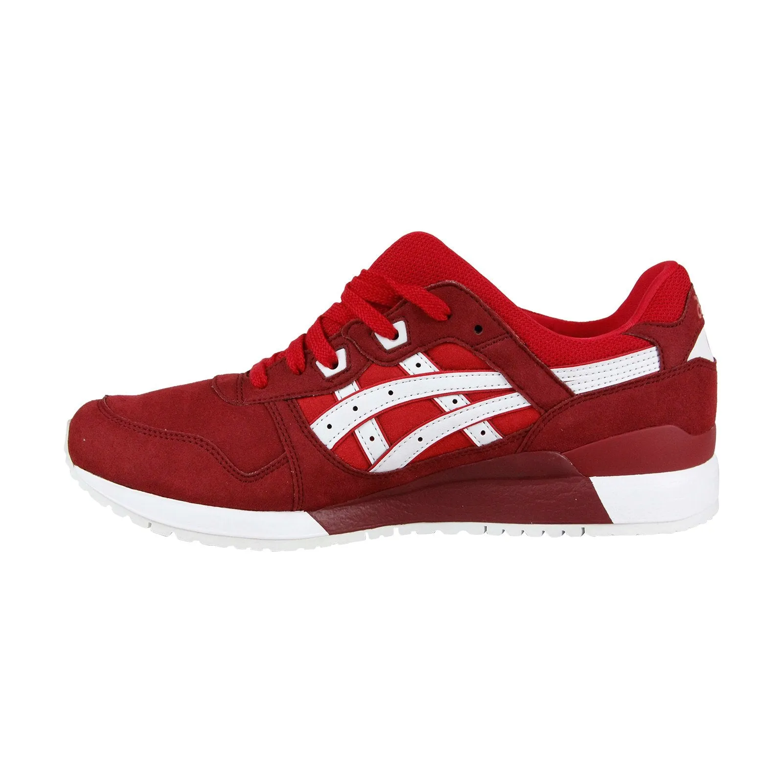 Asics Gel Lyte III H7K4Y-2301 Mens Red Suede Lace Up Lifestyle Sneakers Shoes