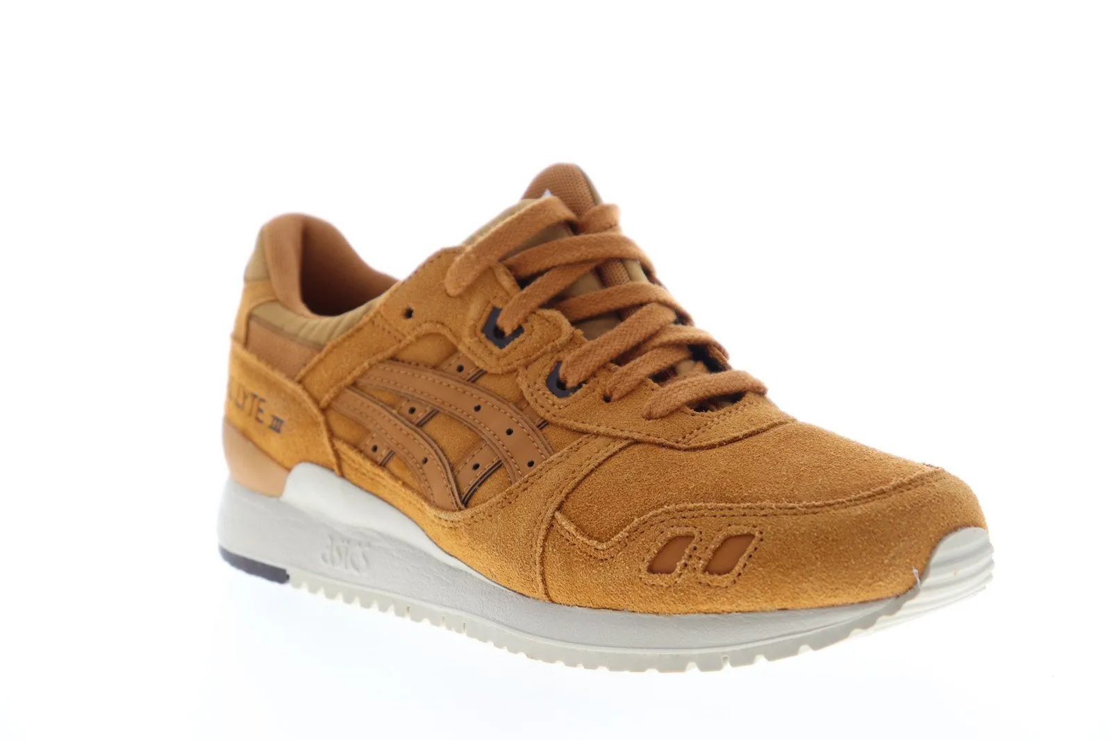 Asics Gel Lyte III HL7U2-3131 Mens Orange Suede Low Top Lifestyle Sneakers Shoes