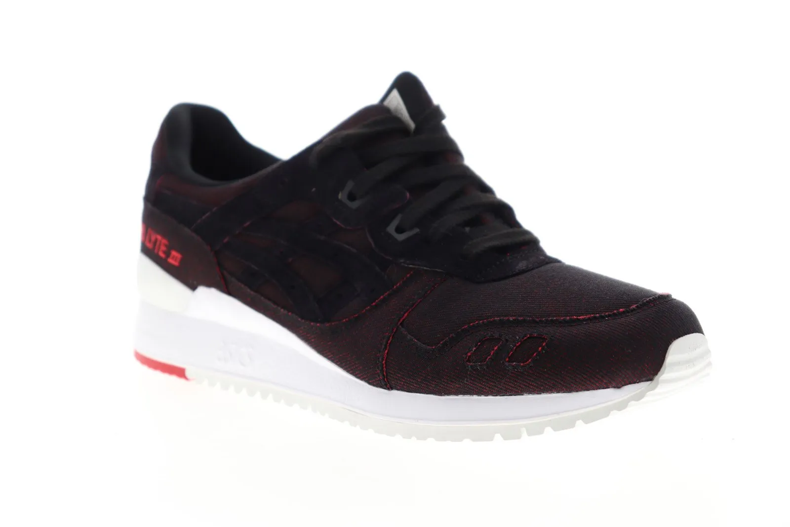 Asics Gel Lyte III HN7L1-9090 Mens Red Canvas Low Top Lifestyle Sneakers Shoes