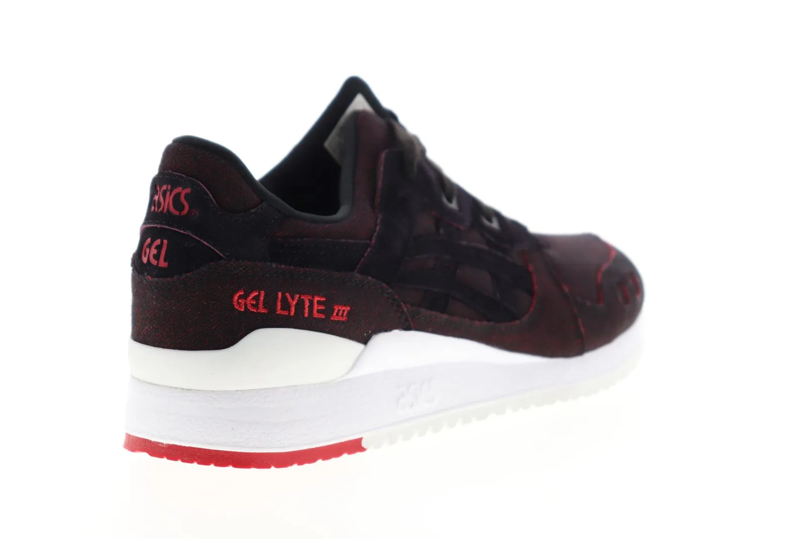 Asics Gel Lyte III HN7L1-9090 Mens Red Canvas Low Top Lifestyle Sneakers Shoes