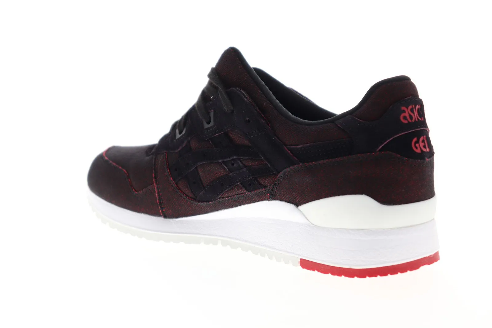 Asics Gel Lyte III HN7L1-9090 Mens Red Canvas Low Top Lifestyle Sneakers Shoes