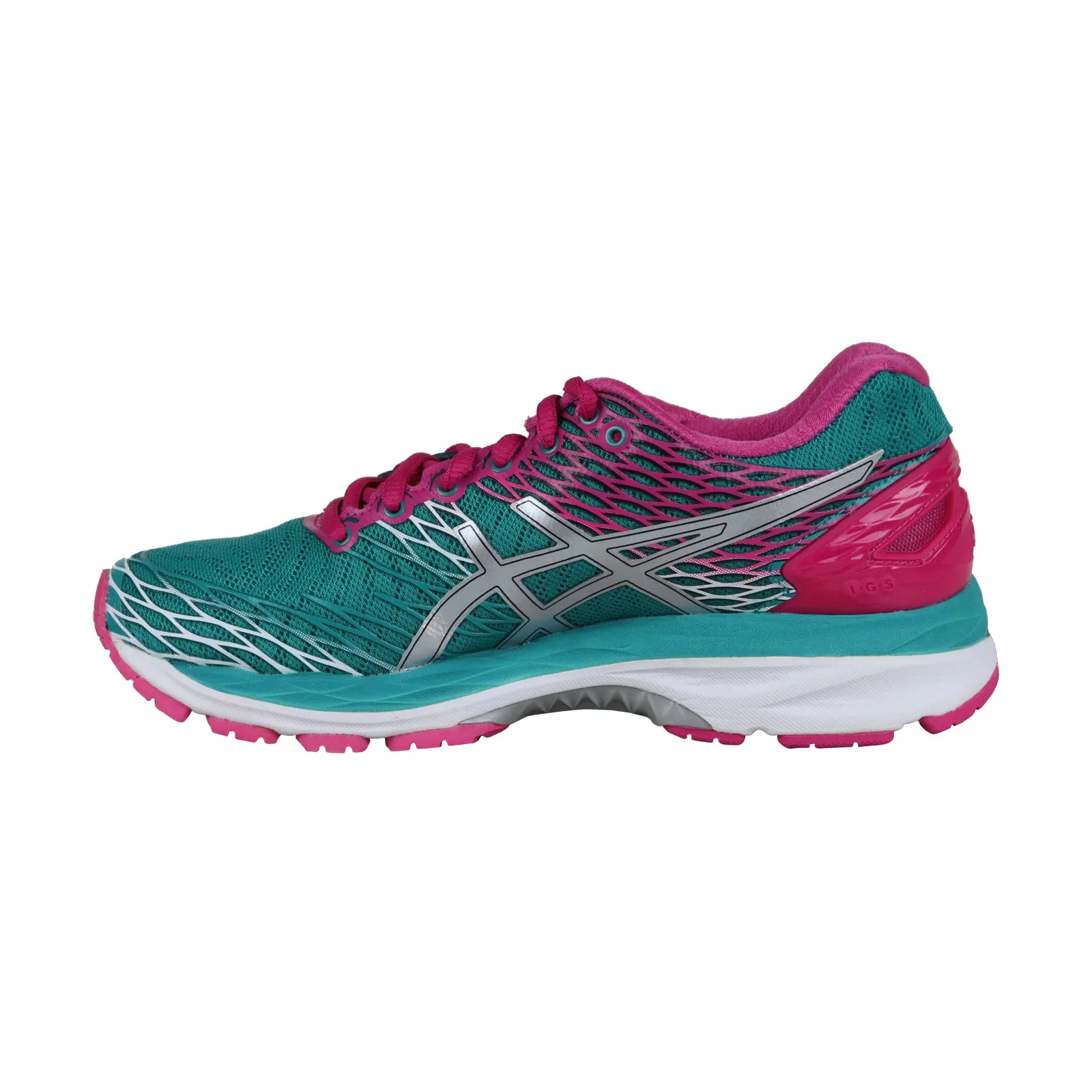 Asics Gel Nimbus 18 T650N-5393 Womens Green Mesh Low Top Athletic Running Shoes