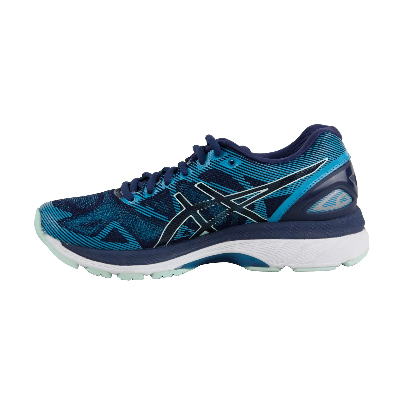 Asics Gel Nimbus 19 T750N-5067 Womens Blue Mesh Low Top Athletic Running Shoes