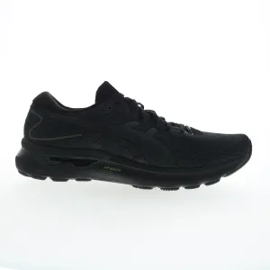 Asics Gel-Nimbus 24 Mens Black Leather Extra Wide Athletic Running Shoes