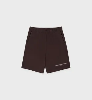 Athletic Club Gym Short - Chocolate/White