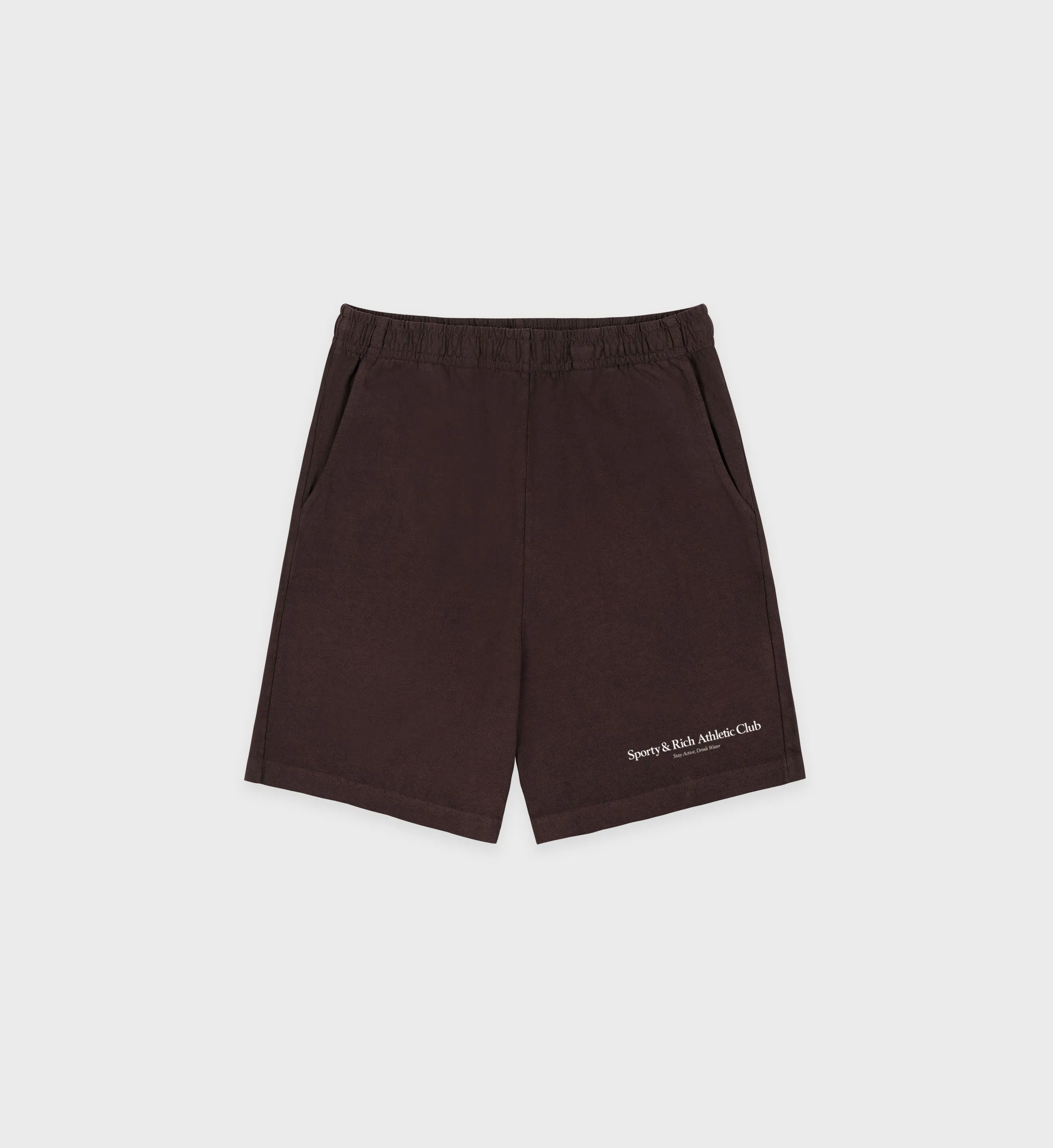 Athletic Club Gym Short - Chocolate/White